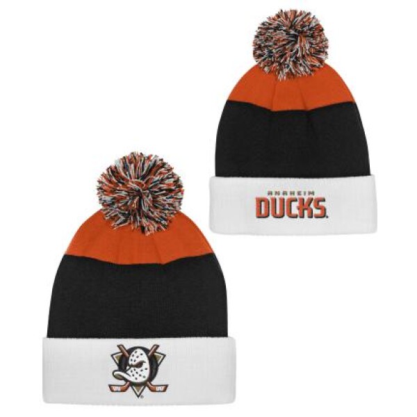 Outerstuff Dětská zimní čepice Anaheim Ducks NHL Essentials Cuffed Knit W Pom