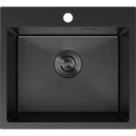 MEXEN - Solix ocelový dřez 1-bowl 500 x 450 mm, černá HC 6402501000-70HC