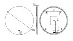 Kielle - Idolio Zrcadlo s LED osvětlením a vyhříváním, průměr 80 cm 50324061