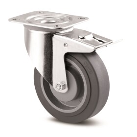 Feba Neznačkující kolo 160 mm,otočné s brzdou,šedá supratech.. 2085