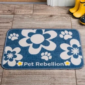 PET REBELLION Dinner Mate Flowers Blue Kobereček pod misku 40x60cm (BG-PR-262163)