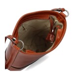 Luxusní dámská kožená crossbody kabelka Yllva, koňaková