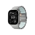 Nomad Stratos Band FKM řemínek pro Apple Watch 45/46/49mm stříbrná/modrá (NM009902858)