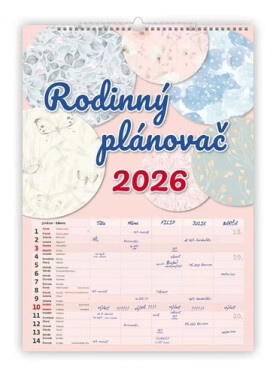 Kalendář nástěnný 2026 - Rodinný plánovač