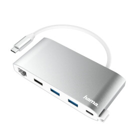 Hama USB-C hub,Multiport,8 připojení,3xUSB-A,2xUSB-C,VGA,HDMI