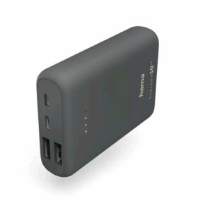 Hama Supreme 10HD šedá / powerbank / 10000 mAh / 3A / 2x USB-A / 1x USB-C (201668)
