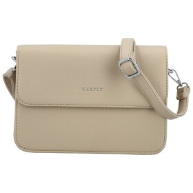 Stylová dámská koženková crossbody kabelka MaxFly Hanele, béžová