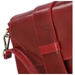 Luxusní dámská kožená crossbody kabelka Delami Vera Pelle Aviva, vínová