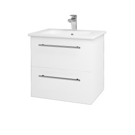 Dřevojas - Koupelnová skříňka GIO SZZ2 60 - M01 Bílá mat / Úchytka T02 / M01 Bílá mat 202002B