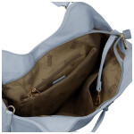 Elegantní dámská koženková kabelka na rameno Mandy, světle modrá