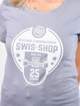 TempleStore Swis 25 ANNIVERSARY LAVA GREY dámské tričko krátkým rukávem