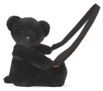 DOUDOU ET COMPAGNIE Plyšová taška přes rameno Medvídek černá 30 cm / od 2 let (DC4377)