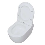 Kielle - Oudee Závěsné WC se sedátkem SoftClose, Rimless Vortex+, bílá 30102006
