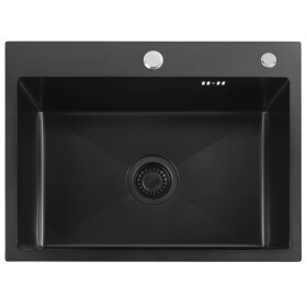 REA - Ocelový dřez Liam Black ZLE-06008