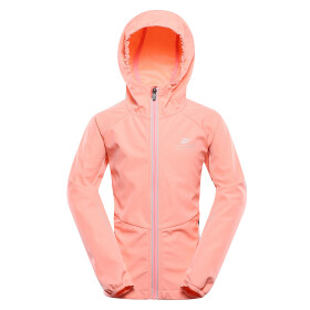 Dětská softshellová bunda membránou ALPINE PRO SPERTO neon salmon