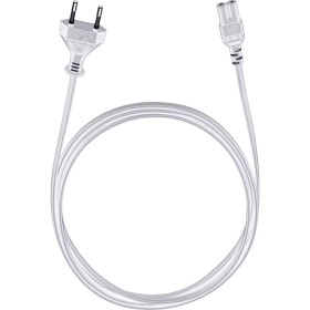 Napájecí kabel [1x Euro zástrčka - 1x IEC C7 zásuvka] 5.00 m bílá Oehlbach Powercord C 7 - Oehlbach Powercord C7 Barva: Bílá, Délka: 1,5m