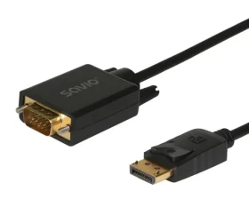 CL-203 černá / Kabel DisplayPort - VGA (D-Sub) / 1,8 m / max. 1920x1200 / DP 1.1 (SAVKABELCL-203)