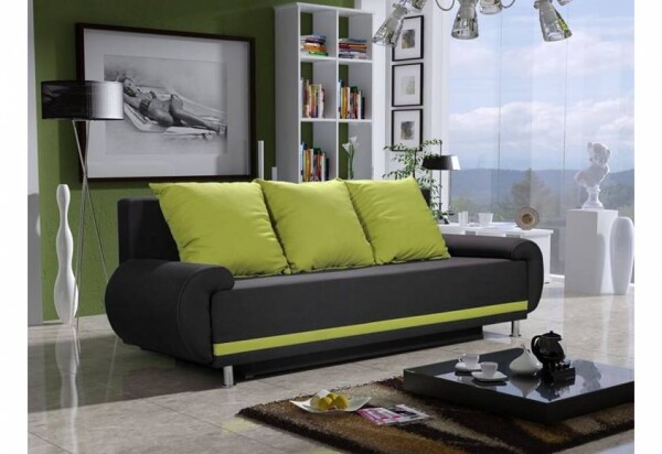 FRONTI Rozkládací pohovka AMORE - šedo-zelená - Neo 21 + Neo 17 22356
