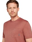 Pánské merino tričko s krátkým rukávem ICEBREAKER Mens Tech Lite III SS Relaxed Pocket Te, Cedar Wood velikost: XL