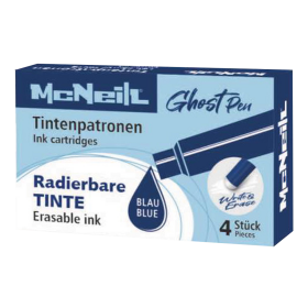 Colorino bombičková náplň do gumovatelného pera, 4 × 24 ks, modrá náplň, krabička - 24ks