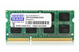 GOODRAM 4GB 1600MHz / SODIMM / DDR3 / CL11 / 1.35V (GR1600S3V64L11S/4G)