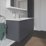 DURAVIT - L-Cube Umyvadlová skříňka 55x122x48 cm, 2 zásuvky, grafit mat LC624304949