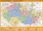Mapa České republiky zeměpisná politicko-správní