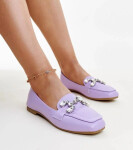 Dámské mokasíny s ozdobnou sponou M615 Purple světle fialová - Wellspring světle fialová 37