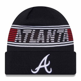 New Era Pánská zimní čepice Atlanta Braves MLB Authentic 2024 Clubhouse Beanie