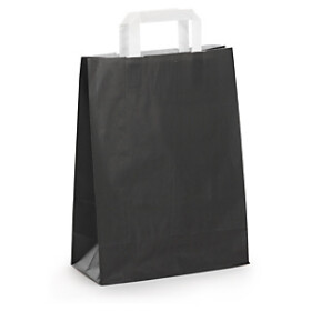 50 x Světlá kraftová taška černá 260x350x120 mm | RAJA