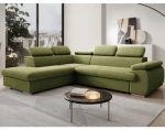 Rohová sedačka Viera, salátově zelená látka, levý roh