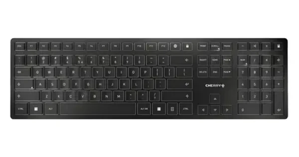 Cherry KW 9100 SLIM černá / Klávesnice / US-ENG layout / 107 kláves / USB-C (JK-9100EU-2)