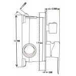 MEXEN/S - Uno DR33 sprchová sestava podomítková, chrom 71435DR33-00
