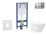 GEBERIT - Duofix Set předstěnové instalace, klozetu Oudee Vortex a sedátka softclose, tlačítko Sigma30, lakovaný chrom mat/chrom SANI11CA1148B