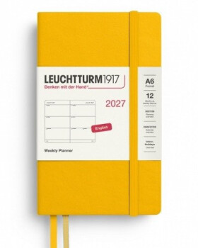 Týdenní plánovač Sunflower, Pocket A6 2027, anglicky