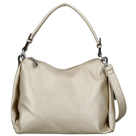 Trendy dámská koženková kabelka na rameno Magdalena, zlatá