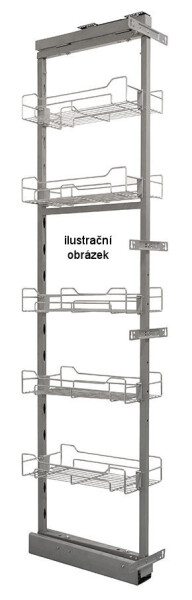 Strong Potravinová skříň, 300, koše chrom výška: 1560-1890mm (398658)