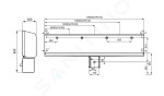 SANELA - Nerezové pisoárové žlaby Pisoárový žlab s elektronikou, délka 1200 mm, napájení z baterie, nerez SLPN 03EB