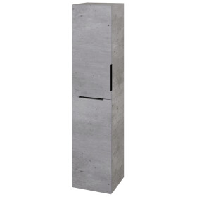 Dřevojas - Vysoká skříň s košem na prádlo DOS SVD2K 35 - D01 Beton / Úchytka T07 / D01 Beton / Levé 210519I