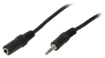 LogiLink Audio prodlužovací kabel Jack 3,5mm M/F 3 m černá / Kabel / Rovný konektor (CA1054)