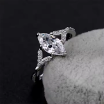 LUNICA Stříbrný prstýnek KAPKA Velikost prstenu: 9 (EU: 59-61) 0635_9