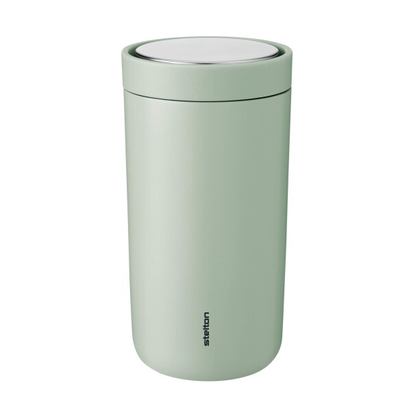 Stelton Nerezový termohrnek To Go Click Minty Moss 200 ml, zelená barva, kov