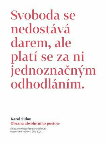 Obrana absolutního postoje - Karol Sidon - e-kniha