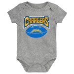 Outerstuff Dětské body Los Angeles Chargers NFL Game On Creeper Baby Bodysuit Set (3 ks)