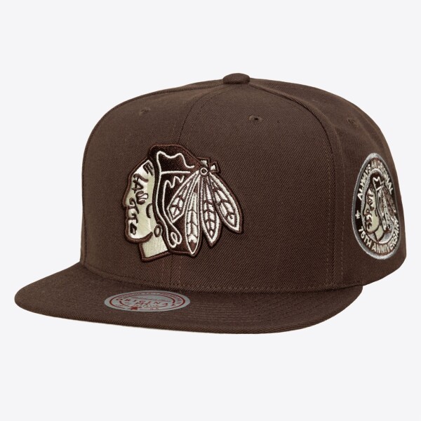 Mitchell & Ness Pánská kšiltovka Chicago Blackhawks NHL Brown and Cream Snapback