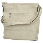 Trendy dámská koženková crossbody kabelka Skyler, krémová
