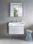 DURAVIT - DuraSquare Umyvadlo na desku, 80x47 cm, bez přepadu, s otvorem pro baterii, DuraCeram, bílá 2353800071