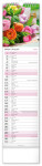 Nástěnný kalendář 2027 Notique kravata Květiny – Kvety, 12 x 48 cm