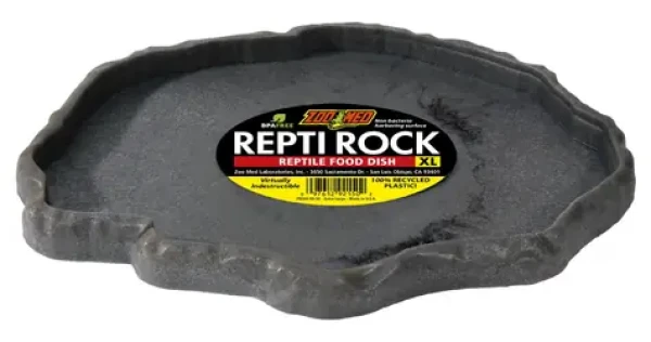 Zoomed Repti Rock Miska na krmení XL / Miska / Imitace kamene / Recyklovaný plast / 2,5 x 24 x 33 cm (323697)