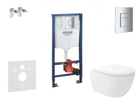 GROHE - Rapid SL Set předstěnové instalace, klozetu Oudee Vortex a sedátka softclose, tlačítko Skate Cosmopolitan, chrom SANI11BA3107